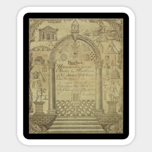 Masonic Invitation Sticker